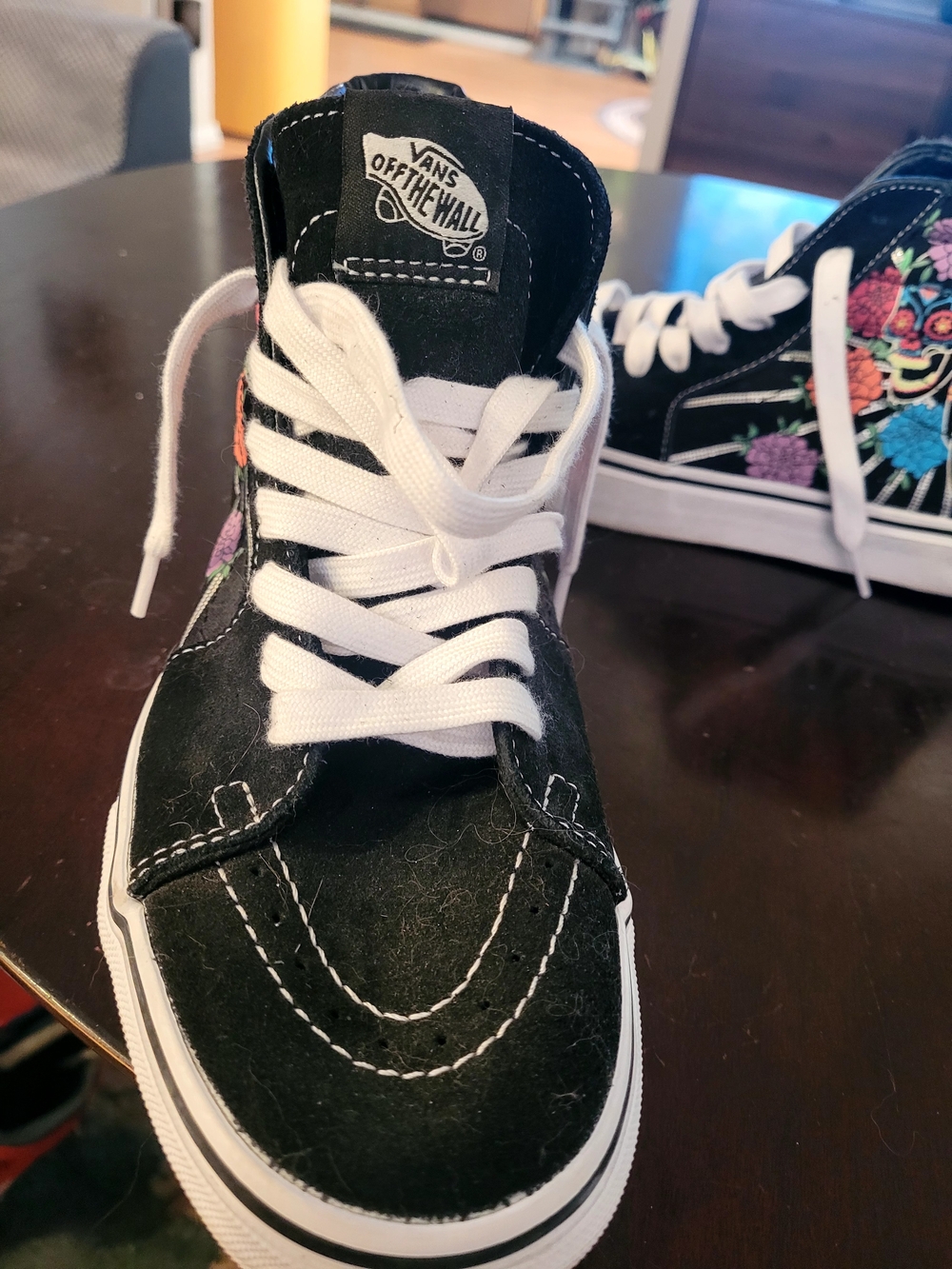 Vans Hi-Top Dia De Muertos Skate Shoes - Black/Multicolor - Picture 4 of 6